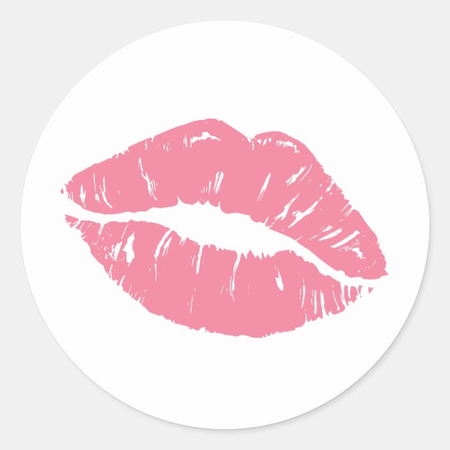 Pegatina Redonda Besos & Decir / Stickers (Anverso)