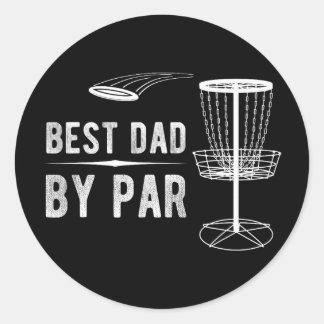 Pegatina Redonda Best Dad By Par Disc Golf _2 