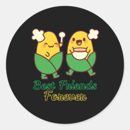 PEGATINA REDONDA BEST FRIENDS FOREVER, FUNNY, GIFTS, BEST FRIEND