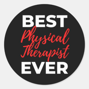 Pegatina Redonda Best Physical Therapist Ever