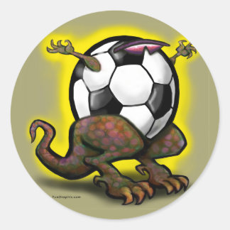 Pegatina Redonda Bestia de fútbol