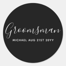 Bestman Groomsman GIFTS Classic Black