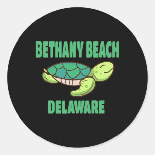 Pegatina Redonda Bethany Beach Delaware Sea Turtle Temática