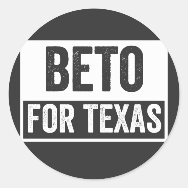 Pegatina Redonda beto para TEXAS (Anverso)