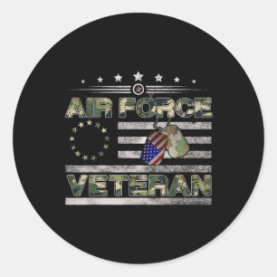 Pegatina Redonda Betsy Ross Cam, veterana camiseta norteamericana d