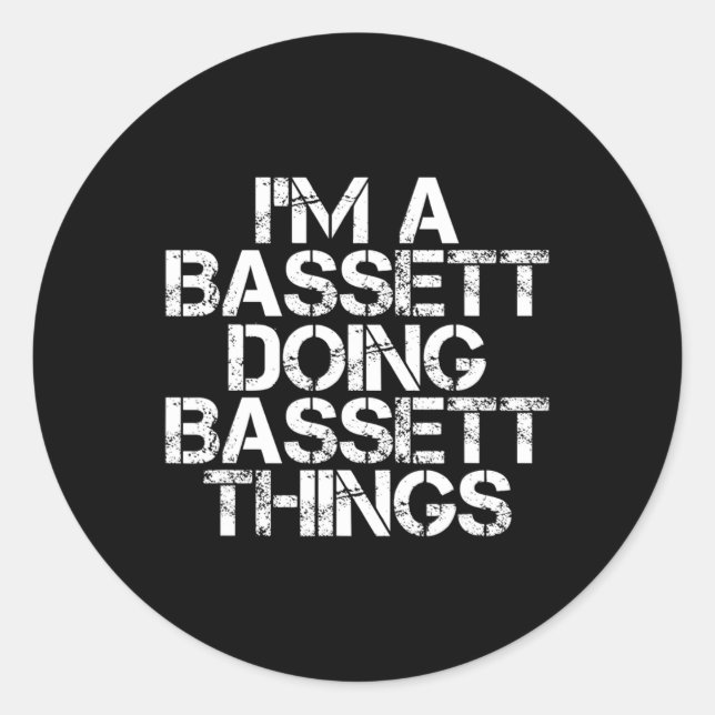 Pegatina Redonda Bett Funny Apellido Árbol Familia Cumpleaños Reuni (Anverso)