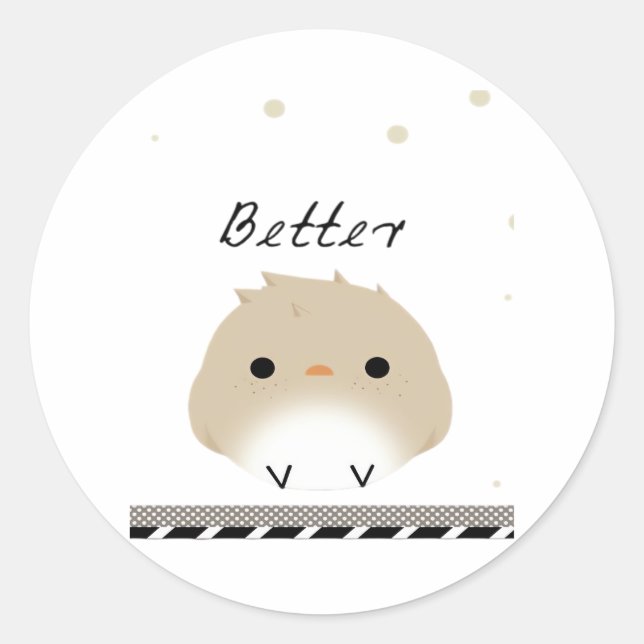 Pegatina Redonda Better Together Clean Design  (Anverso)