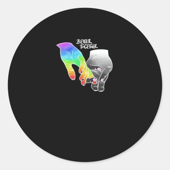 Pegatina Redonda Better Together Minimal Design  (Anverso)
