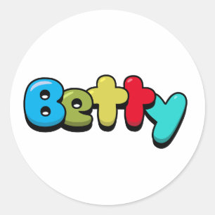 Pegatina Redonda Betty