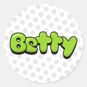 Pegatina Redonda Betty