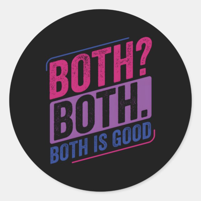 Pegatina Redonda Bi Pride Biualidad Biual Bandera (Anverso)