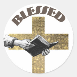 Pegatina Redonda Biblia