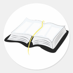 Pegatina Redonda Biblia abierta