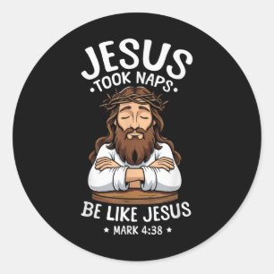 Pegatina Redonda Biblia Cristiana Verse Fe Dios Pun Jesús Napeó