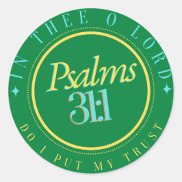 PEGATINA REDONDA BIBLIA ESCRITURA "CONFIANZA EN JEHOVAH"