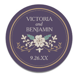 Pegatina Redonda Biblioteca de Vintage