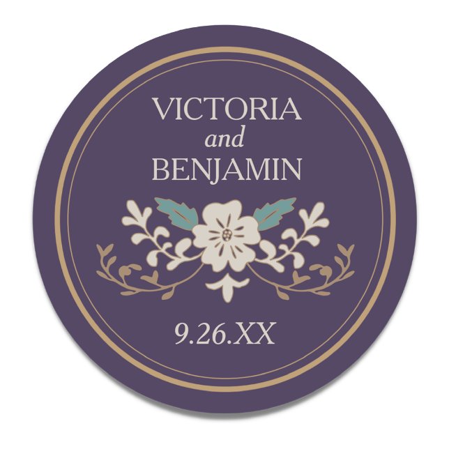 Pegatina Redonda Biblioteca de Vintage (Subido por el creador)