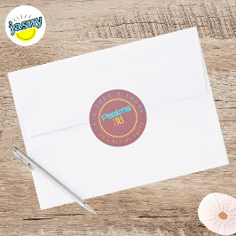 PEGATINA REDONDA BIBLIOTECA "EN EL SEÑOR" REDONDA CLÁSICA ST