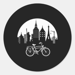 Pegatina Redonda Bici de montaña genial amante del ciclismo adolesc