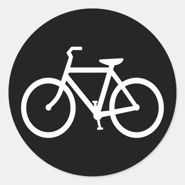 Pegatina Redonda Bicicleta (Anverso)