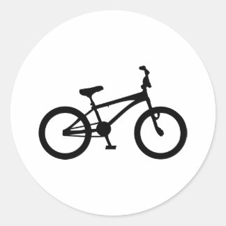 Pegatina Redonda bicicleta bmx negra