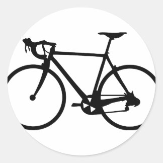 Pegatina Redonda bicicleta de carreras