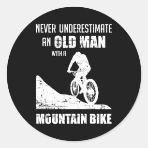Pegatina Redonda Bicicleta de montaña Bicicleta Bicicleta Subestima