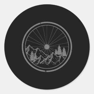 Pegatina Redonda Bicicleta de montaña Mtb Ciclismo Ciclismo cuesta 