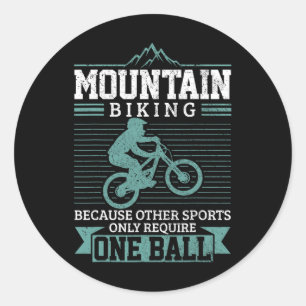 Pegatina Redonda Bicicleta de montaña Mtb ciclismo cuesta abajo div