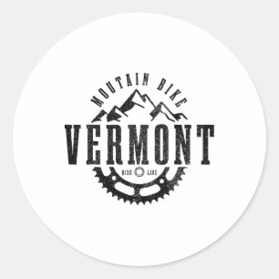 Pegatina Redonda Bicicleta de montaña Vermont Mtb Ciclismo cuesta a