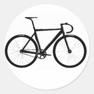 Pegatina Redonda Bicicleta de seguimiento