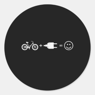 Pegatina Redonda Bicicleta electrónica Ciclismo eléctrico