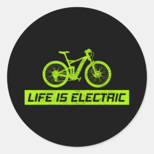 Pegatina Redonda Bicicleta electrónica de ciclismo eléctrico