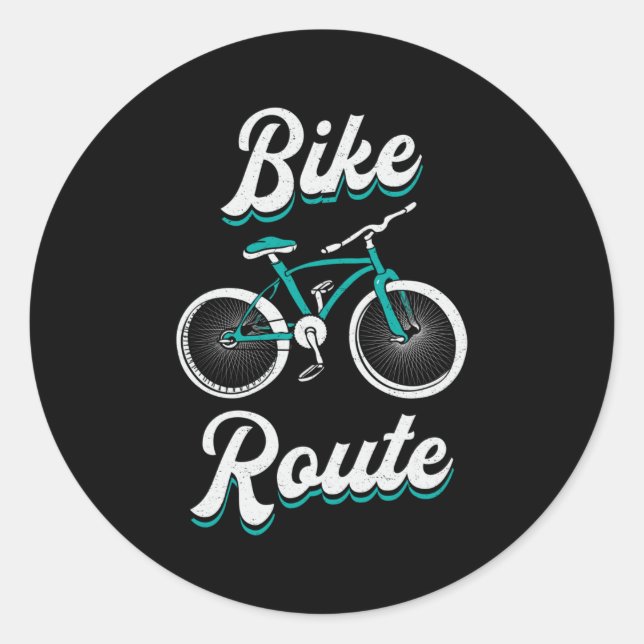 Pegatina Redonda Bicicleta Fat Bike Biker MTB Ciclismo Fatbike (Anverso)