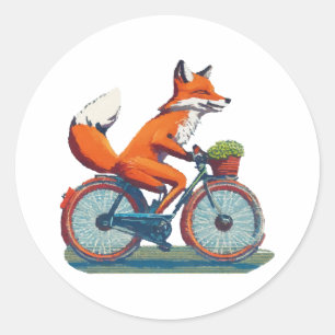 Pegatina Redonda Bicicleta Fox