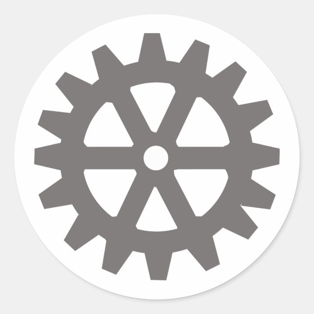 Pegatina Redonda Bicicleta Gear (Anverso)