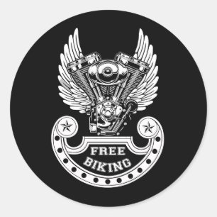 Pegatina Redonda Bicicleta gratis