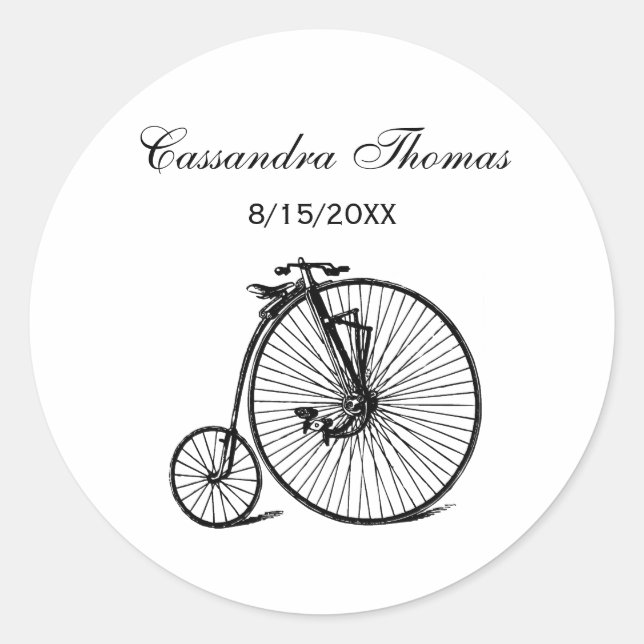 Pegatina Redonda Bicicleta para bicicletas de avituallamiento Vinta (Anverso)