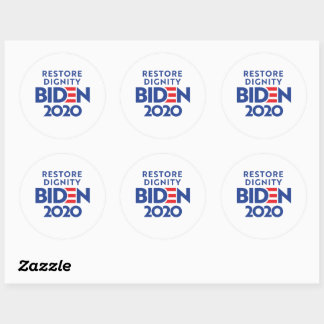 Pegatina Redonda BIDEN 2020 - Restauración de la dignidad
