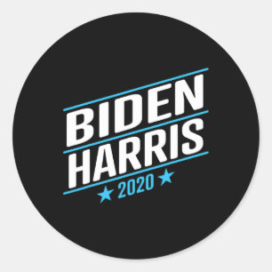 Pegatina Redonda Biden 2020 Y Kamala Harris En El One Ticket 2