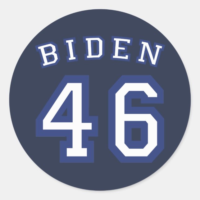 PEGATINA REDONDA BIDEN 46 (Anverso)