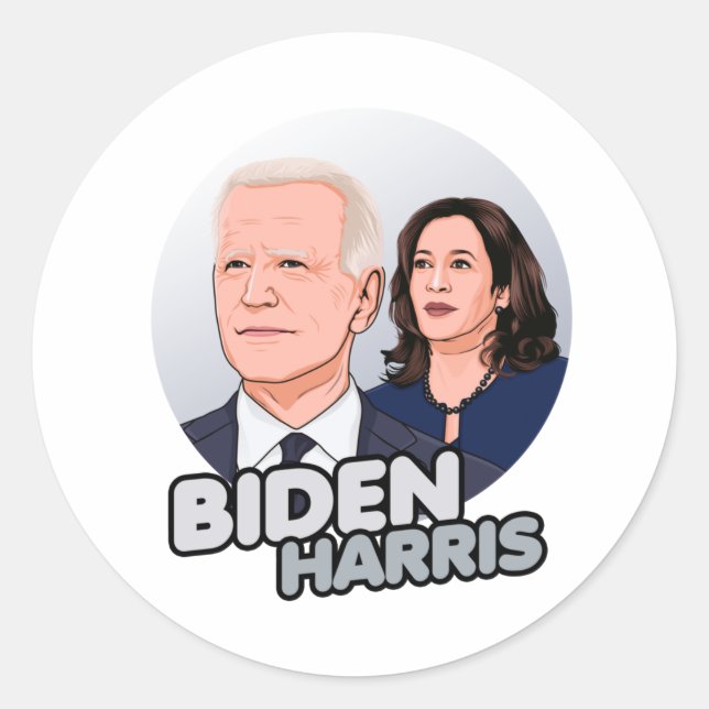 PEGATINA REDONDA BIDEN HARRIS - 2020 (Anverso)