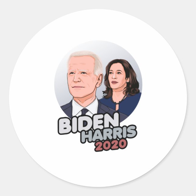 PEGATINA REDONDA BIDEN HARRIS - 2020 (Anverso)