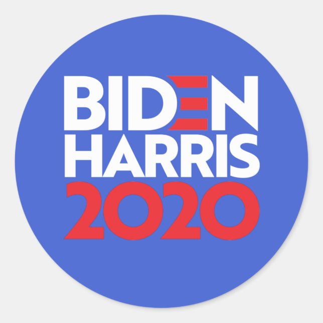 PEGATINA REDONDA BIDEN HARRIS 2020 (Anverso)