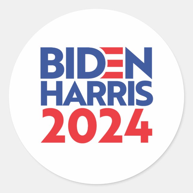 PEGATINA REDONDA BIDEN HARRIS 2024 (Anverso)