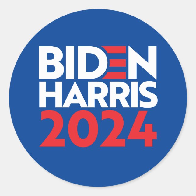 PEGATINA REDONDA BIDEN HARRIS 2024 (Anverso)
