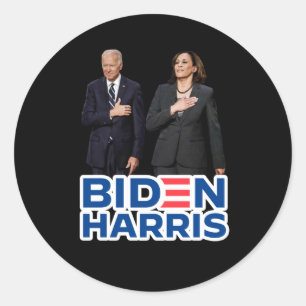 Pegatina Redonda Biden Harris Joe Biden Kamala Harris