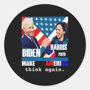 Pegatina Redonda Biden Kamala Harris