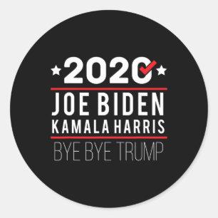 Pegatina Redonda Biden Kamala Harris 2020 Elección liberal demócrat