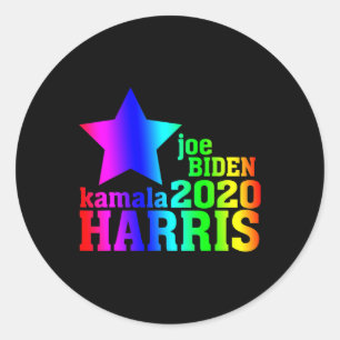 Pegatina Redonda Biden Kamala Harris 2020 Elección liberal demócrat